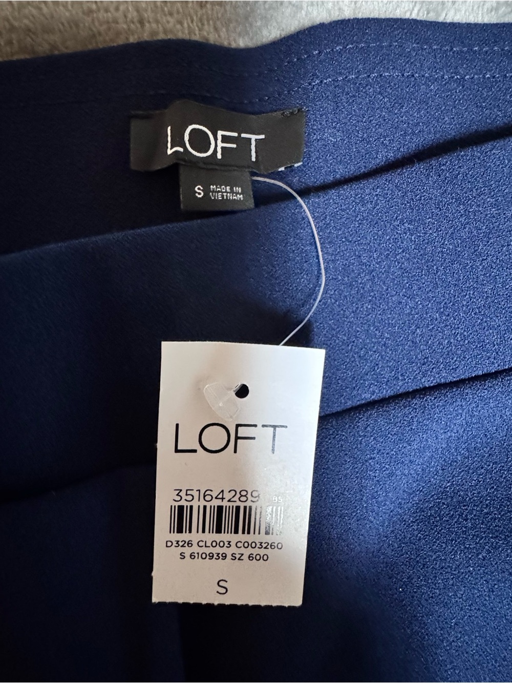 NWT LOFT Navy Sailor Button Wide Leg Pants Academia Career - Picture 3 of 6